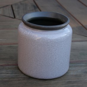 Krukke med uglaseret kant ( 9 cm)