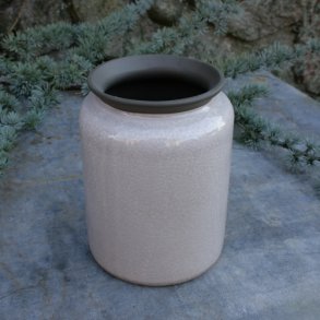 Krukke med uglaseret kant ( 11 cm)