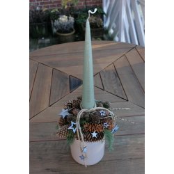 Krukke med uglaseret kant ( 11 cm)