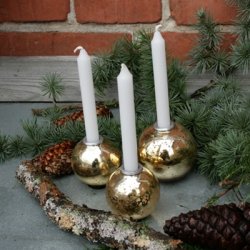 Kuglestager, guld (3 stk.)