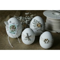 Hnseg i beton, hvide (3 stk.)