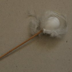 g med fjer, hvid (3 stk.)