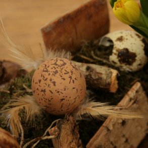 g med fjer, brune (3 stk.)