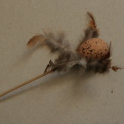 g med fjer, brune (3 stk.)