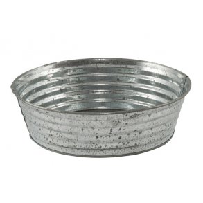 Zinkskl med riller, 11 cm