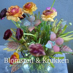 Glasvase med slibninger