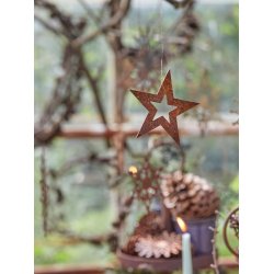 Stjerne Vega, rustik rust ( 15 cm)