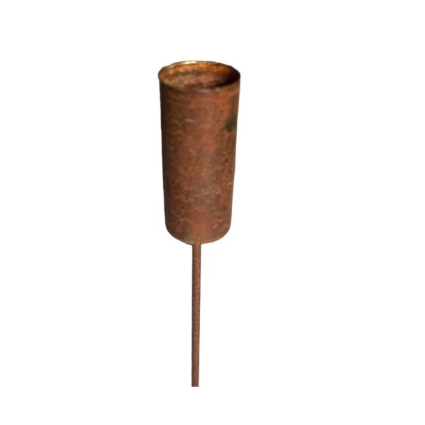 Lysholder til stagelys, rust (18 cm)