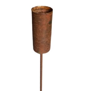 Lysholder til stagelys, rust (22 cm)