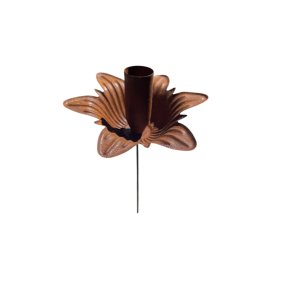 Lysholder til stagelys, rust blomst