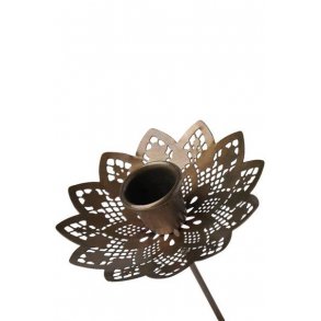 Lysholder med spyd til stagelys, messing blonde