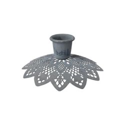 Lysestage i zink, knipling