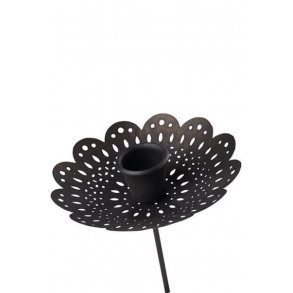 Lysholder med spyd til stagelys, brndt