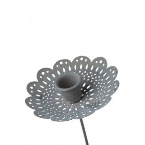 Lysholder med spyd til stagelys, zink