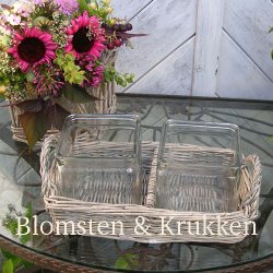 Pileflet med glasindsats, dobbelt