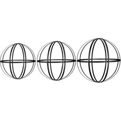 Dekorationskugle, metalbnd (st af 3)