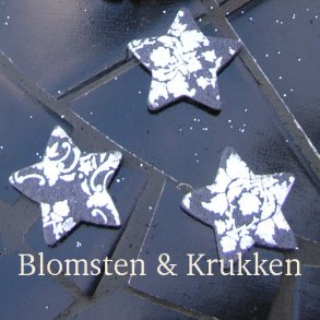 Filtstjerner m/tape. Gr� m/s�lv