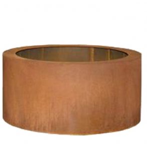 Cortenstl, lav rund krukke ( 53 cm)