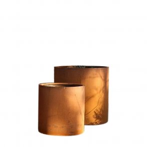 Cortenstl, hj rund krukke ( 41 cm)