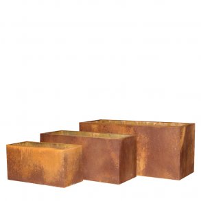 Cortenstl, aflang krukke (60 cm)