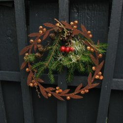 Krans med gyldne br (20 cm)