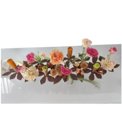 Borddekoration til lys og blomster