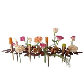 Borddekoration til lys og blomster