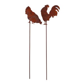 Mini hne og hane i rust