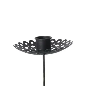 Lysholder med spyd til stagelys, Sander sort