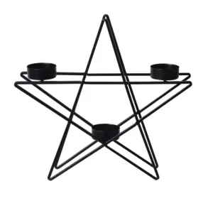 Lysestage, sort stjerne